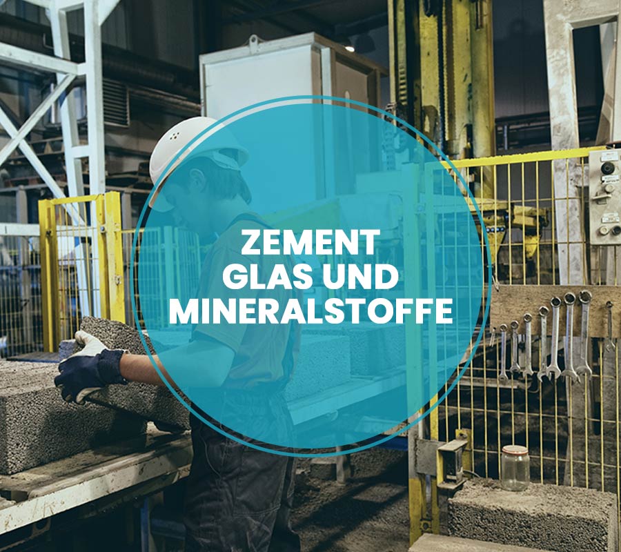 Zement, glas und mineralstoffe