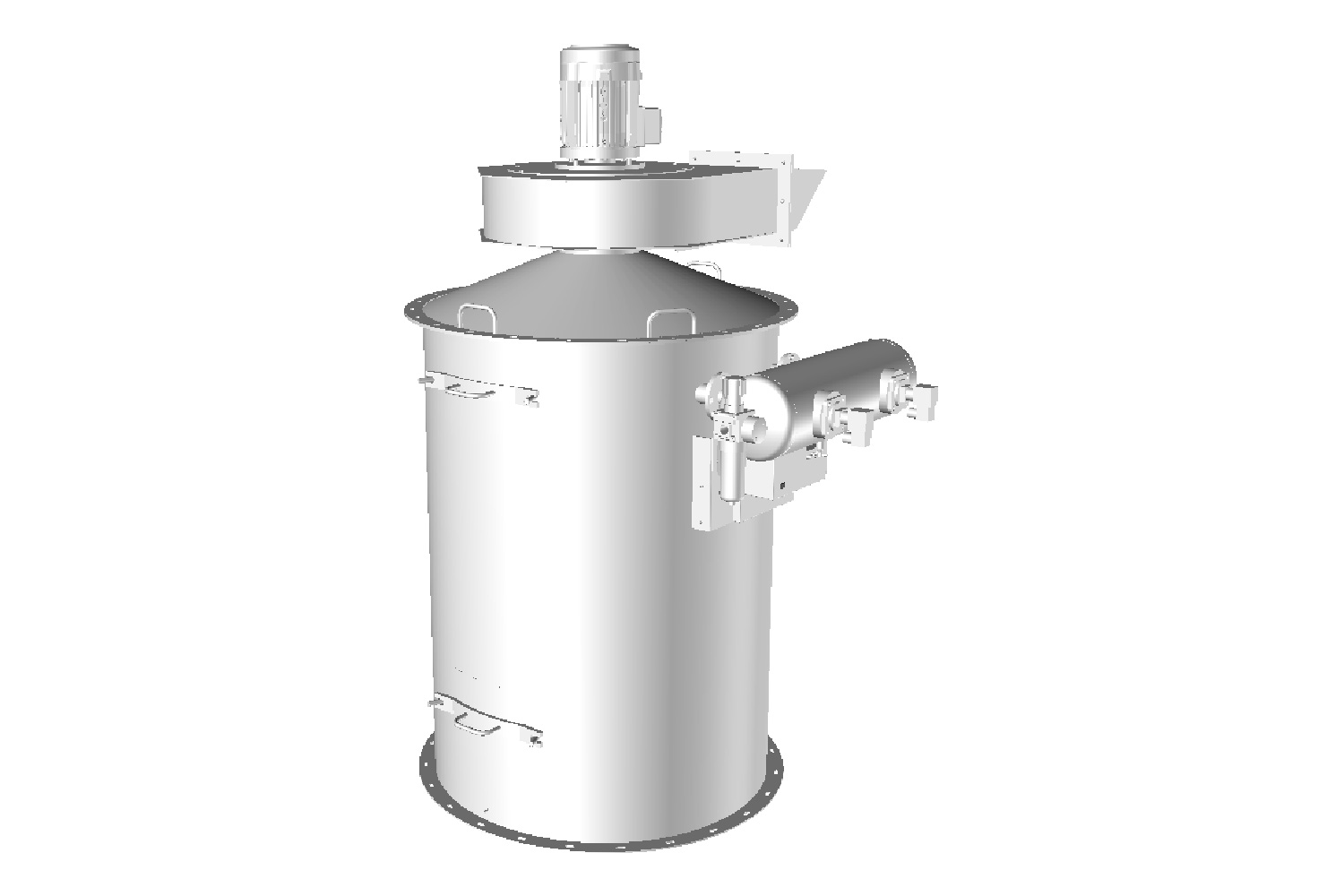 Cyclorizon, dépoussiéreur industriel-Cyclofiltre horizontal Cattinair