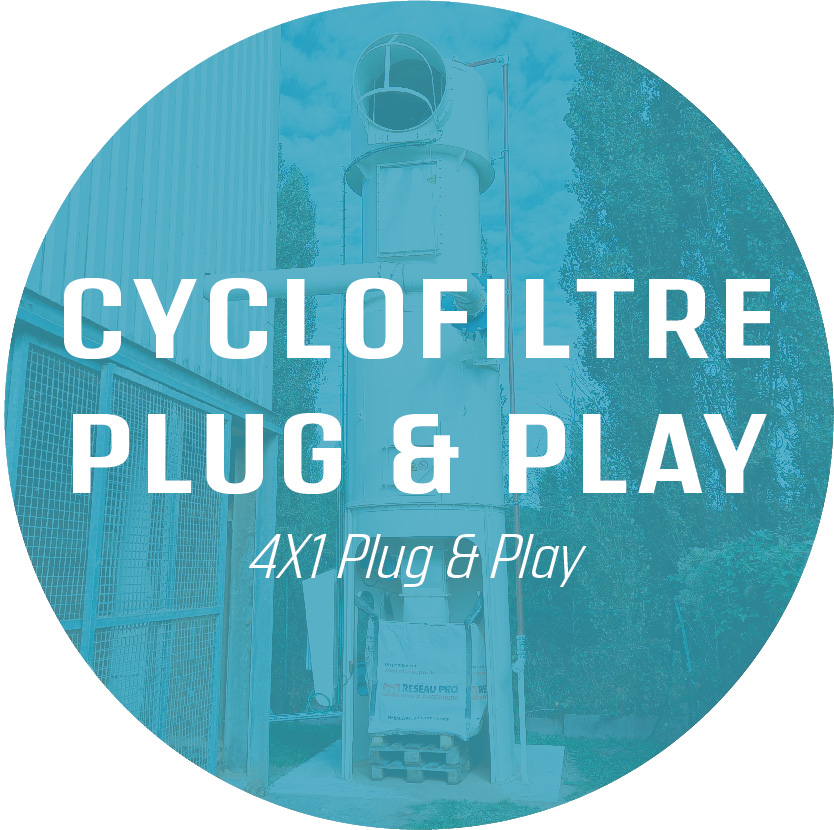 Cyclofiltres à manches 4X1 Plug & Play